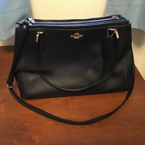 Black Leather Coach Handbag
